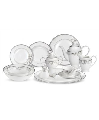 Lorren Home Trends - Viola 57-Pc. Dinnerware Set, Service for 8