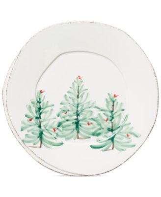 VIETRI - Lastra Christmas Tree Stoneware Dinner Plate
