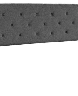 Modway - Virginia Full Fabric Platform Bed with Squared Tapered Legs in Gray