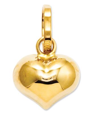 Macy's - 14k Gold Charm, Puffed Heart Charm