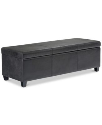 Simpli Home - Avalon Storage Ottoman Bench, Quick Ship