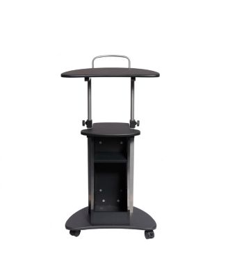 RTA Products - Techni Mobili Sit-to-Stand Rolling Adjustable Laptop Cart, Quick Ship