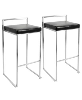 Lumisource - Fuji Bar Stool (Set of 2), Quick Ship