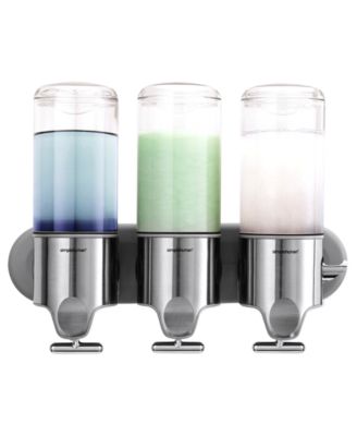 simplehuman - Bath Accessories, Wall Mount Triple Pump