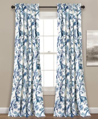 Lush Décor - Dolores 52" x 95" Botanical Print Curtain Set
