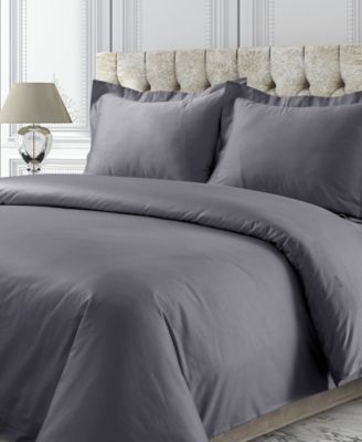 Tribeca Living - 750 Thread Count Sateen Oversized Solid Duvet Cover Set