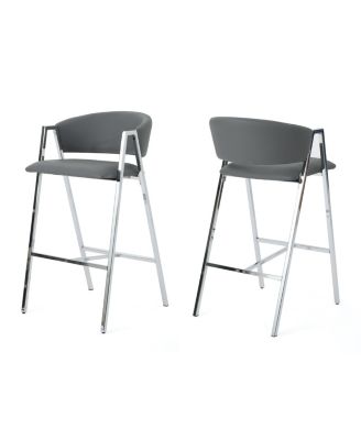 Noble House - Masden Modern Barstool (Set of 2), Quick Ship