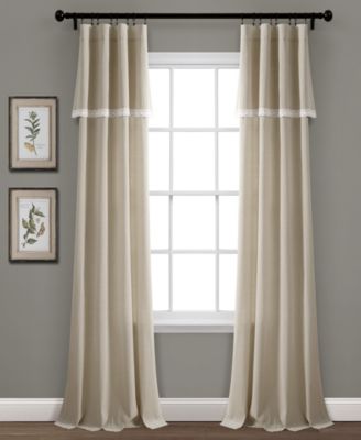 Lush Décor - Linen Lace 38"x84" Window Panel Set