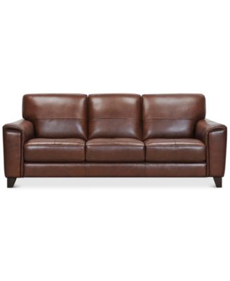 Brayna 88" Classic Leather Sofa, Created for Macy's image