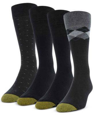 Gold Toe - Men's 4-Pack Clock Argyle Special Socks