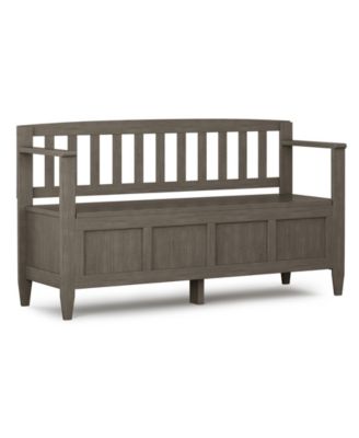 Simpli Home - Brooklyn Storage Bench, Quick Ship