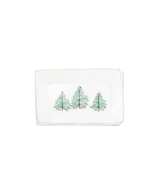 VIETRI - Vietri Lastra Holiday Small Rectangular Tray