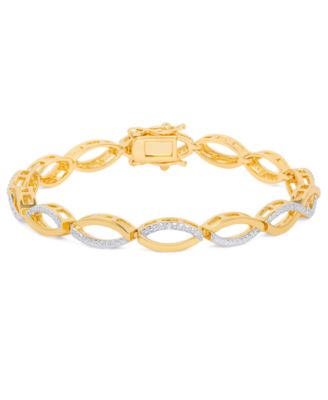 Macy's - Diamond Accent Infinity Bracelet in Gold-Plate