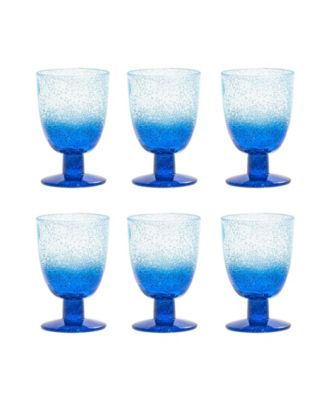 Oceanic Ombre Premium Acrylic Goblet Glasses, Set of 6 image
