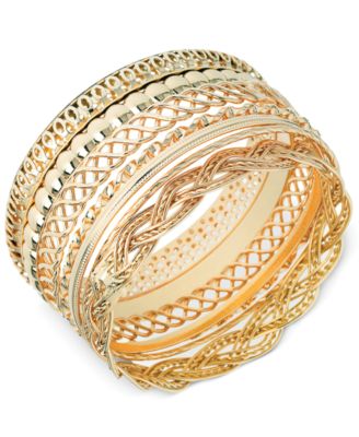 GUESS - Textured Bangle Bracelet Set