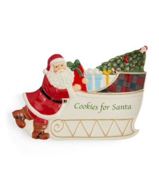 Christmas Tree Santa Sleigh Cookies for Santa Platter image