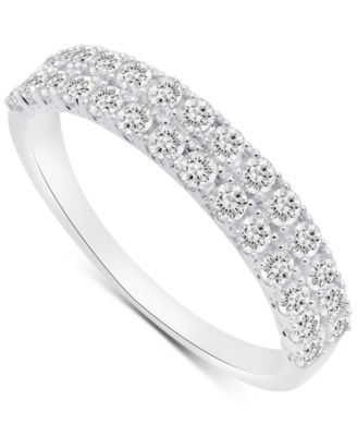 Macy's - Diamond Double Row Band (3/4 ct. t.w.) in Platinum
