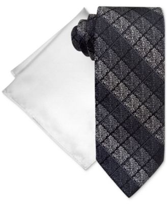 Steve Harvey - Men's Stripe Tie & Pocket Square Set