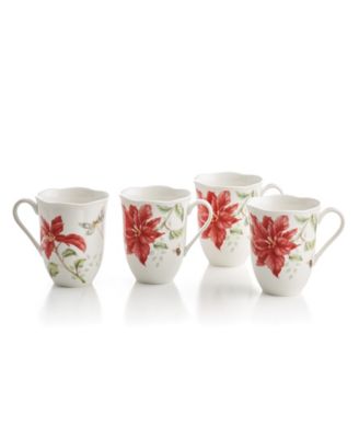 Butterfly Meadow Holiday Mugs, Set of 4 image