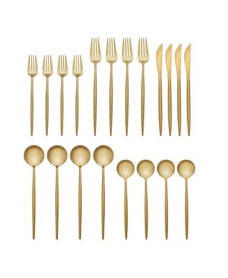 Hampton Forge - Zephyr Satin gold  20 pc sercice for 4
