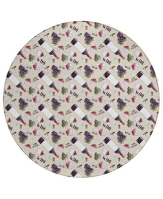 Kendall Kitchen Washable KE14 8' x 8' Round Area Rug image