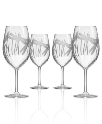 Dragonfly All Purpose Wine Glass 18oz - Set of 4 Glasses image