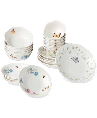 Butterfly Meadow 24 Pc. Porcelain Bowl Set, Service for 6 image