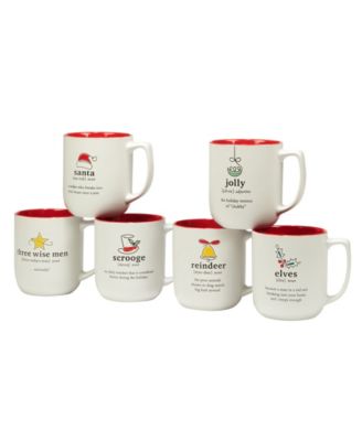 Christmas Fun Sayings 16 oz Mugs Set of 6 image
