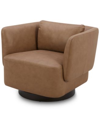 CLOSEOUT! Rosecrans 36" Fabric Accent Swivel Chair, Created for Macy's image