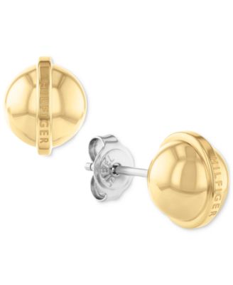 Tommy Hilfiger - Gold-Tone Orb Stud Earrings