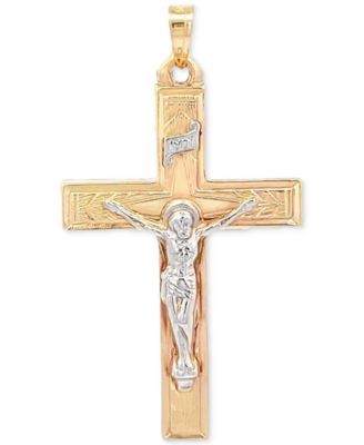 Macy's - 14k Gold Two-Tone Large Crucifix Pendant