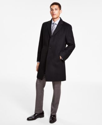 KCR - Men's Classic-Fit Solid Overcoat