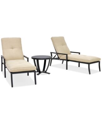Astaire Outdoor 3-pc Chaise Set (2 Chaise Lounge Chairs + 1 End Table), Created for Macy's image