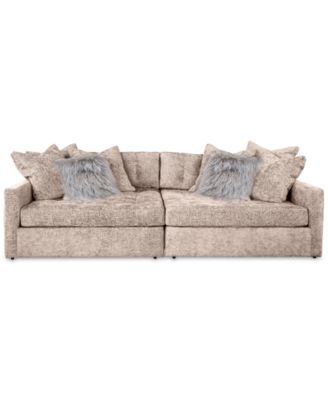 Pherie 110" 2-Pc. Fabric Double Cuddler Sectional, Created for Macy's image