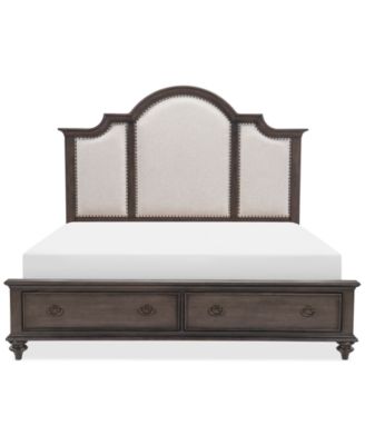 Macy's - Mandeville Upholstered Queen Storage Bed