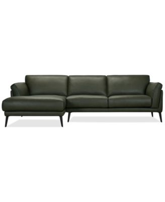 Furniture - Keery 112" 2-Pc. Leather Sectional with Chaise