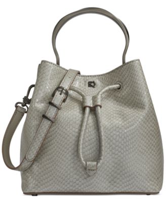 Donna Karan New York - Lawrence Small Python Print Leather Bucket Bag