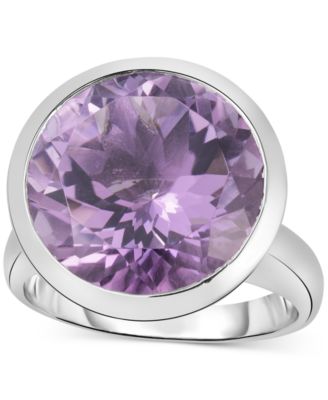 Macy's - Amethyst Bezel Statement Ring (9 ct. t.w.) in Sterling Silver