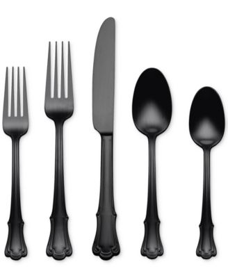 Macy's - James Street Black 20-Pc. Flatware Set, Service for 4