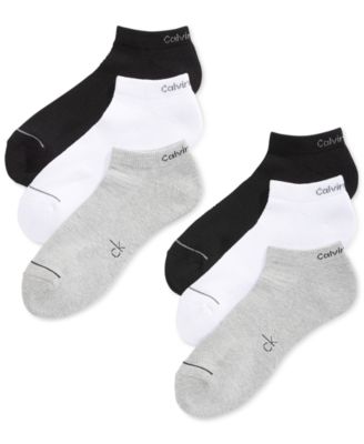 Calvin Klein - Six-Pack Athletic Stripe Ankle Socks