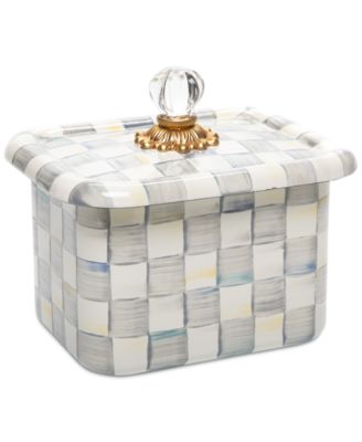 MacKenzie-Childs - Sterling Check Enameled Steel Recipe Box