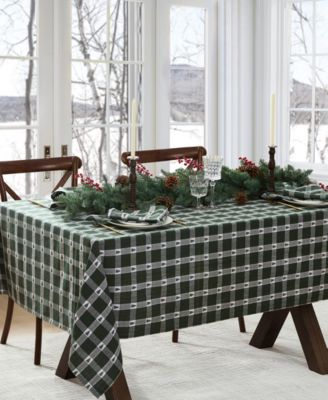 Sherwood Tree Dobby Cotton Rectangle Tablecloth, 120"x 60" image