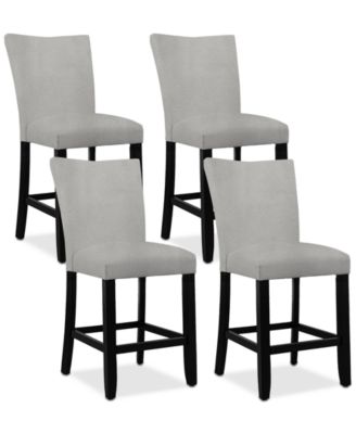 Kellet 4 Pc. Velvet Counter Height Chair Set, Created for Macy's image