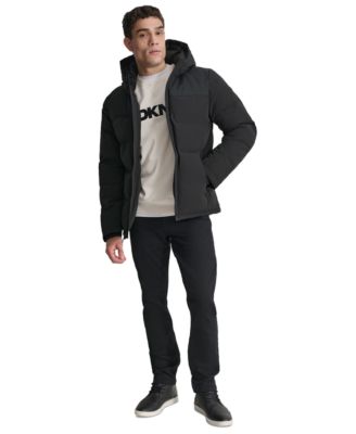 DKNY - Men's Mixed-Media Puffer Coat