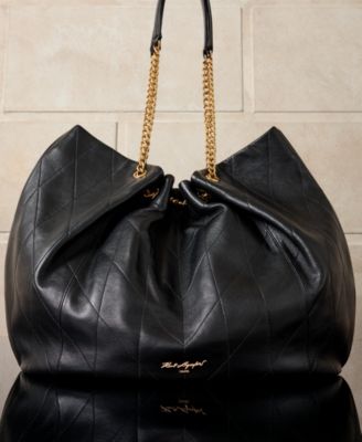 KARL LAGERFELD PARIS - Estelle Chain Strap Leather Tote Bag