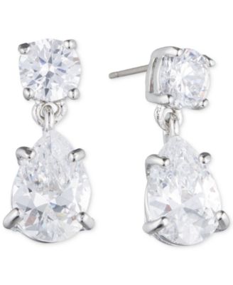 Givenchy - Silver-Tone Crystal Pear-Shape Earrings