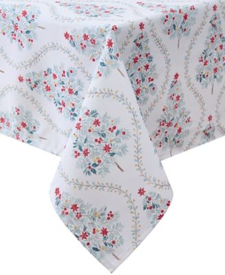 Laura Ashley - Easy Care Polyester Holiday Tablecloth, 60" x 84"