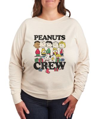 Hybrid Apparel - Plus Size Peanuts Crew Graphic Pullover Top