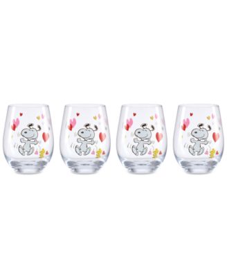 Snoopy Valentine's Day Tumblers, Set of 4 image