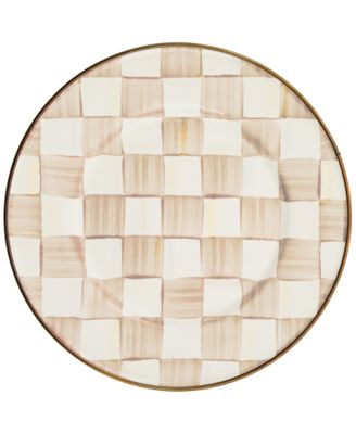 Mocha Check Salad Plate image